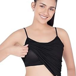 Polyamide Women's Basic Camisole Adjustable Strap Tank Top With Built-In Shelf Bra & Moulded Cups | Relaxed Fit-picture-27