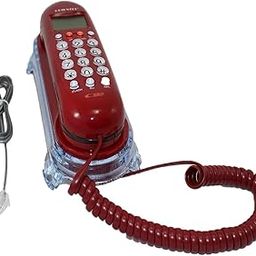 Multipurpose Desktop Phone Wall Mounted Landline Caller ID Telephone Corded Phone for Home Office Hotel (RED, KX-T666)-14