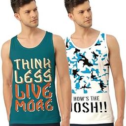 Men Vest Pure Cotton Sleeveless Regular Fit Trendy Printed Sando Baniyan Ganji for Men and Boys Suitable for Gym Workouts Vacations and Beaches Casual Sports-image-101