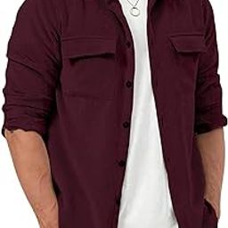 Corduroy Men's Full Sleeve Casual Striped Shirt - Comfort Fit, Ideal Stylish and Versatile Clothing-image-30
