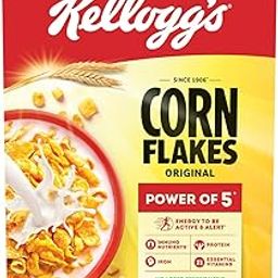 Kellogg's Corn Flakes Original 250g Extra Free | Power of 5: Energy, Protein, Iron, Calcium, Vitamins B1, B2, B3 & C | Corn Flakes, Breakfast Cereal | Naturally Cholestrol Free-image-71