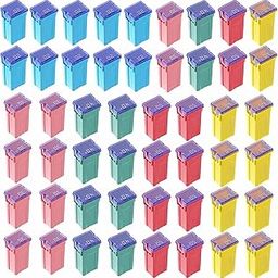 50 Pieces Car Fuses Assortment Kit, Tall/Standard Profile Box Shaped Automotive Fuses-image-45