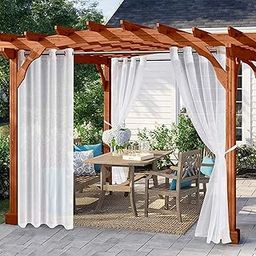 VMS INDIA Sheer Curtain Eyelet Waterproof Drape Patio Privacy Voile Curtain 132x274cm-image-70