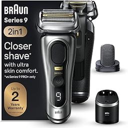 Series 9 PRO+ Electric Shaver, 5 Pro Shaving Elements and Shave-Preparing ProComfort Head for Ultimate Closeness and Skin Comfort, Wet or Dry Use, 60min Battery Runtime, 9597cc Galvano Silver-25