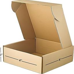 Box Brother 3 Ply Brown Corrugated Packaging Flap Box Size: 4x4x2 Length 4in Width 4 in Height 2 in Suitable E-commerce Shipping, Ideal as Home Shifting & Storage, Shipping (Pack of 25)-picture-14