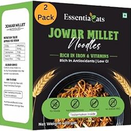 Essentiaeats Jowar Millet Noodles With Tastemaker | No Maida, Not Fried, No Preservatives, No MSG | 400g (Pack of 2)-image-12
