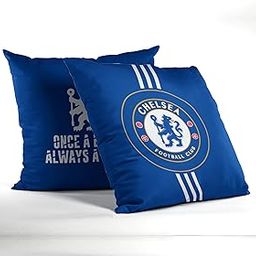 SMIZE Chelsea Printed Cushion Cover with Fillers Set of 2 | 12x12 Inch Soft Decorative Throw Pillows | Stylish Sofa Couch Decor | Gift for Football Fans | Premium Comfort Cushion-image-36