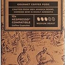 The Coffee Co. Morning Dew Coffee Pods (Pack of 10) | Nespresso Compatible Coffee Capsules | 100% Arabica | Medium Roast-image-86