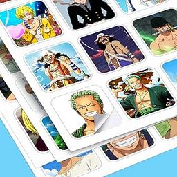 One Piece Anime Small Round Corner Stickers Sheets (Set of 4 Sheets / 96 Stickers)-image-38