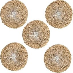 Exotic Cactus 100% Natural Organic Vetiver/Khus Root Bath Body Scrubber (Pack of 5) - Freshening, Detoxifying, Body Heat Reduction, Skin Disease Prevention-image-48
