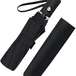 Automatic Open Close Compact Travel Umbrella with Wind Vent Umbrella big size Lightweight Windproof Folding for men Women-9