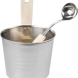 Retro Aluminum Sauna Bucket Barrel With Laddle Scoop Kit 4L Silver_Style B Yard, Garden & Outdoor Living | Pools & Spas | Sauna Parts & Accessories-image-12