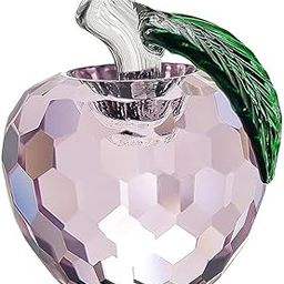 MERISHOPP®4x5.5cm Colorful Crystal Apple Handcraft Christmas Eve Souvenir Pink|Home & Garden | Home Improvement| Home Improvement-image-5