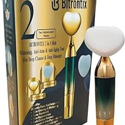 Bitrontix 2 in 1 Skin Whitening, Anti Acne & Anti Aging Tool (For Deep Cleanse & Deep Massage)-image-2