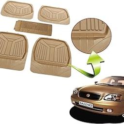 Kozdiko Heavy Duty Beige Color 3G Beige Rubber Mats Set of 5 Pcs for Maruti Ciaz-image-30