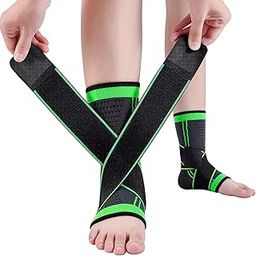 JICOOT Nylon Ankle Brace, Adjustable Compression Ankle Support Men & Women, Strong Ankle Brace Sports Protection, Stabilize Ligaments-Eases Swelling And Sprained Ankle (One Size Fits All)-picture-14