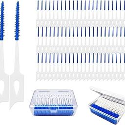 Duozhenzhu 440Pcs Dual-Use Interdental Brushes Soft Bristle Picks Toothpicks Between Teeth Gum, Flossing Toothpick Brush for Cleaning Orthodontic Wire Tooth Clean Tool-image-8