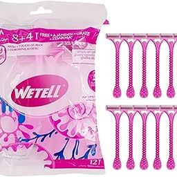 KVS WETELL Women's Razor with Aloe – Pack of 12 Razors (8+4 Free) | Disposable Razors for Smooth Shaving | Simply Smooth, Simply Gorgeous – Pink-image-76