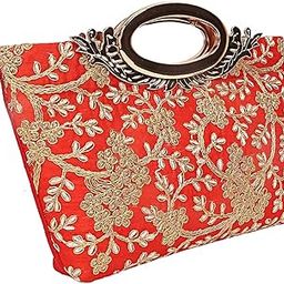 Heart Home Silk Clutch Ladies Handbag (Red) - CTHH11275-image-70