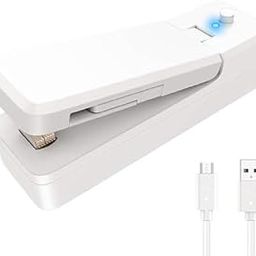 Portable Mini Sealing Machine 2 in 1 USB Rechargeable Magnetic Bag Sealer Heat Seal with Cutter, Plastic Bags Packing Machine Home Appliances (USB Sealer)-image-93