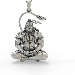 Spiritual Pendant, Religious Necklace, Lord Hanuman Chalisa Locket with Gada Micro-carved Tag Stainless Steel Hanuman Necklace with Crisscross Chain for Gift, Unisex-image-33