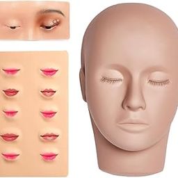 Guriya Makeup Learning Kit Head Dummy Eye and Lip Practicing Microblading Board for Artists-14