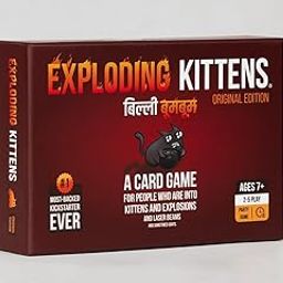 Exploding Kittens aka Billi Boom Boom | Officially Licensed | Original Edition - Hilarious Game for Family Game Night - Funny Card Games for Ages 7 and Up - 56 Cards - 2-5 Players - 15 Minutes of Play-picture-3