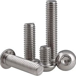 Rely®⇒VP INDUSTRIES (Pcs-15) M6x40 mm Button Head Cap Screw Stainless Steel Grade 304 | Allen Round Mushroom Head Screw with Allen Key 1 Pc-picture-3