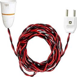 Suvigya Multipurpose Bulb Holder with Extension Cable, Bulb Holder with Flexible Wire & 2-Pin Plug for Festive Decorations, B22 Holder Socket, Red, Black, 2 Meters, Pack of 1-image-24