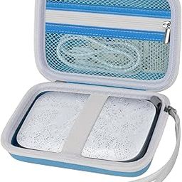 Boobowl Case Compatible With HP Sprocket Select Portable/ 2Nd Edition Instant Photo Printer, Travel Carrying Organizer Holder Fits For Zink Photo Paper, USB Cable And More Accessories(Box Only)(Blue)-32