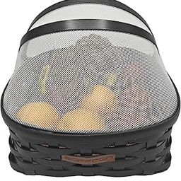 Saffron Décor Travel-Friendly PVC Fruit Mesh Basket with Net Cover|Easy to Open|Best for Gifting, Picnic|Protects from Dust, Mosquitoes, Flies|Maintains Circulation of Air (Brown, Small)- 28X20X18 CM-image-85