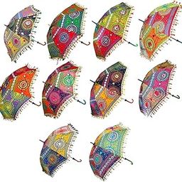 Pack of 10 Handmade Cotton Rajasthani Umbrella For Home Decoration-16