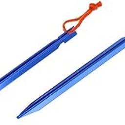VELURA 10 Pieces Tent Pegs & 4mm Reflective Guy Lines Cord Tensioner Pouch Set Blue|2 Pieces Fishing Rod Holder with Screws|Tent & Canopy Accessories| Outdoor Sports-image-53