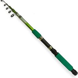 YUMOSHI Fishing Rod – Portable Collapsible Fishing Rod with Anti-Slip EVA Handle – Lightweight Carbon Fiber Rod for Saltwater & Freshwater Fishing (Green)-image-0