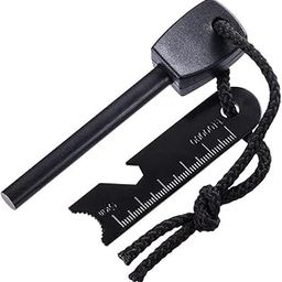 BISONBERG Spark Fire Starter, Thick Bushcraft Survival Firesteel Rod with Flint Striker Ruler Serrated Striker Rapid Camp Fire Maker Kit Serrated Edge with Bottle Opener-picture-11
