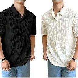 Cotton T-Shirt for Men – Soft Breathable Fabric | Regular Fit Half Sleeve Collar Tee for Summer Casual Wear (Available in Plus Size and Combo Pack of 2)-image-79