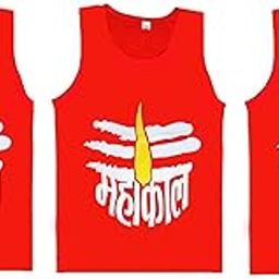 Gym Vest for Men & Boys Sports Running Cotton Sleeveless Printed Vest/Baniyan Modern Fit Solid Inner wear in Red Color (Pack of 3)-image-42