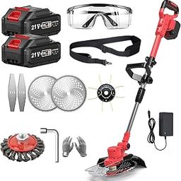 Flexi Madhav Grass Machine Lawn Set 12v Betteries Cordless Machine 5 Type Blade For Garden, 4-in-1 Lightweight Brushless Motor Weed Eater Cordless Brush Cutter String Trimmer, for Lawn, Yard and Bush Trimming [Multi]-2