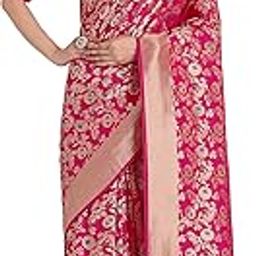Women's Graceful Banarasi Silk Saree In Classic Zaal Pattern & Rich Zari Woven Pallu comes with Unstitched blouse (14000_Color)-image-70