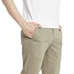 Men Khaki Solid Regular-Fit Chinos-image-53