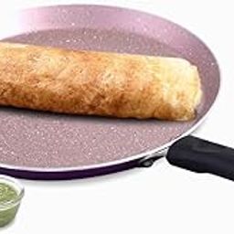 Wonderchef Valencia Non-Stick 28 Cm Dosa Tawa | Cool Touch Bakelite Handle | Pure Grade Aluminium| PFOA Free| 1 Year Warranty | Purple-10