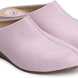 Mules for Women, Open Back Wedge Heel Slip on Formal Shoes & Sandals Girls-picture-13