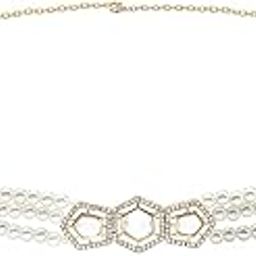 Gold Plated Pearl Beaded Polki Kundan Kamarbandh for Women-18