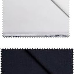 Polyviscose Trouser- 100% Cotton Shirt Fabric Combo Box (Unstitched, All Weather Fabric, (BLUE PANT+WHITE SHIRT)-picture-15