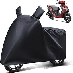 FABTEC Waterproof Scooty Body Cover Compatible with Honda Dio, A1 (Black)-20