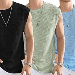 Narsingha Dreams Men's Polycotton Waffle Tank Tops Sleeveless Round Neck T-Shirt for Gym, Running and Outdoor-image-9