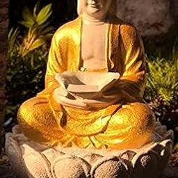 Premium Large 91 cm Buddha Water Fountain Sculpture, Outdoor Garden Decor (Design 4)-image-44