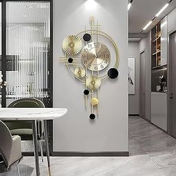 RIZIK STORE Handmade Decorative Metal Wall Clock for Bedroom, Living Room, & Drawing Room – Stylish and Elegant Design (Design 6)-21
