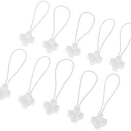 LOSA 10pcs Zip Zipper Pulls Cord Rope for Outdoor Travel Jacket Backpack White-image-82