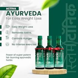 SAPTARISHI Slimtonic Ayurvedic Weight Loss Tonic, Natural Herbal Supplement for Detox, 25+ Herbs, Natural fat burner tonic, Pack of 3 Bottles-29